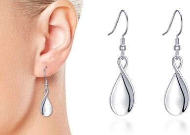 Groupon Goods Global GmbH One or Two Pairs Philip Jones Sterling Silver Infinity Curve Earrings