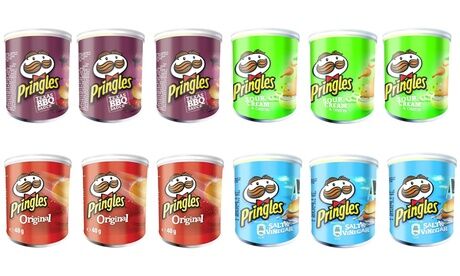 Groupon Goods Global GmbH 12 40g Cans Pringles Crisps in Choice of Flavour