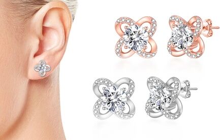 Groupon Goods Global GmbH One or Two Pairs of Philip Jones Orbit Earrings with Crystals from Swarovski® Groupon Goods Global GmbH One or Two Pairs of Philip Jones Orbit Earrings with Crystals from Swarovski®