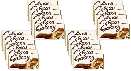 Groupon Goods Global GmbH 24 Galaxy Smooth Milk Chocolate Bars 110g for Sharing