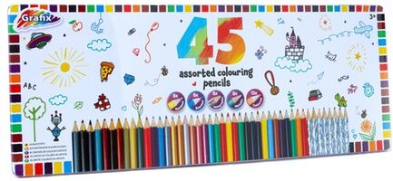 Groupon Goods Global GmbH One or Two RMS 45-Piece Kids' Assorted Colouring Pencils Sets Groupon Goods Global GmbH One or Two RMS 45-Piece Kids' Assorted Colouring Pencils Sets