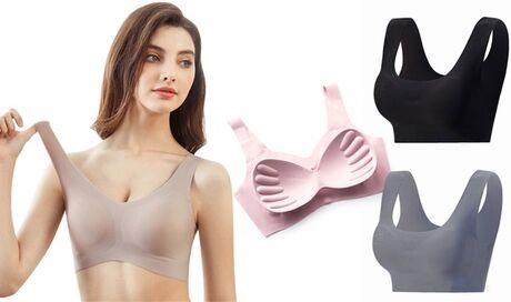 Groupon Goods Global GmbH Two-Pack of Non-Wire Seamless Bras Groupon Goods Global GmbH Two-Pack of Non-Wire Seamless Bras