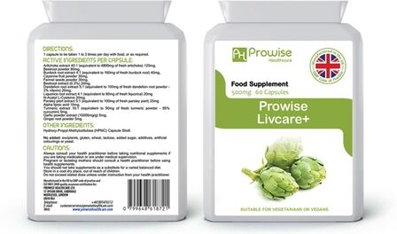 Groupon Goods Global GmbH 60 Capsules of Liver and Gallbladder 500mg (PROWISE HEALTHCARE) Groupon Goods Global GmbH 60 Capsules of Liver and Gallbladder 500mg (PROWISE HEALTHCARE)