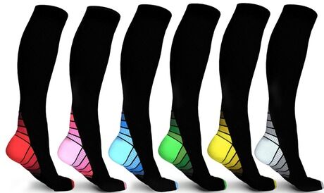 Groupon Goods Global GmbH One or Three Pairs of Unisex Sports Compression Socks Groupon Goods Global GmbH One or Three Pairs of Unisex Sports Compression Socks