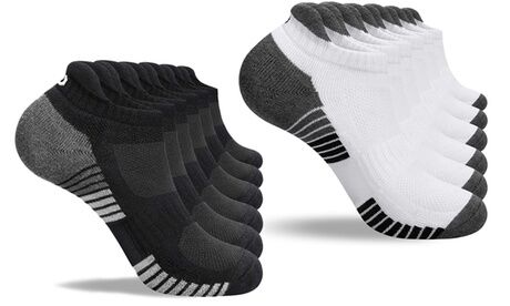 Groupon Goods Global GmbH 6 or 12 Pairs of Unisex Cushioned Running Ankle Socks