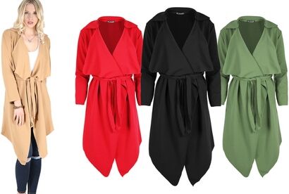 Groupon Goods Global GmbH Be Jealous Tie Knot Belt Cape Cardigan Groupon Goods Global GmbH Be Jealous Tie Knot Belt Cape Cardigan