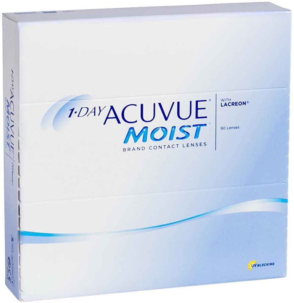 Acuvue 1 Day Acuvue Moist (90 Contact Lenses), Acuvue by Johnson & Johnson, Etafilcon A Acuvue 1 Day Acuvue Moist (90 Contact Lenses), Acuvue by Johnson & Johnson, Etafilcon A