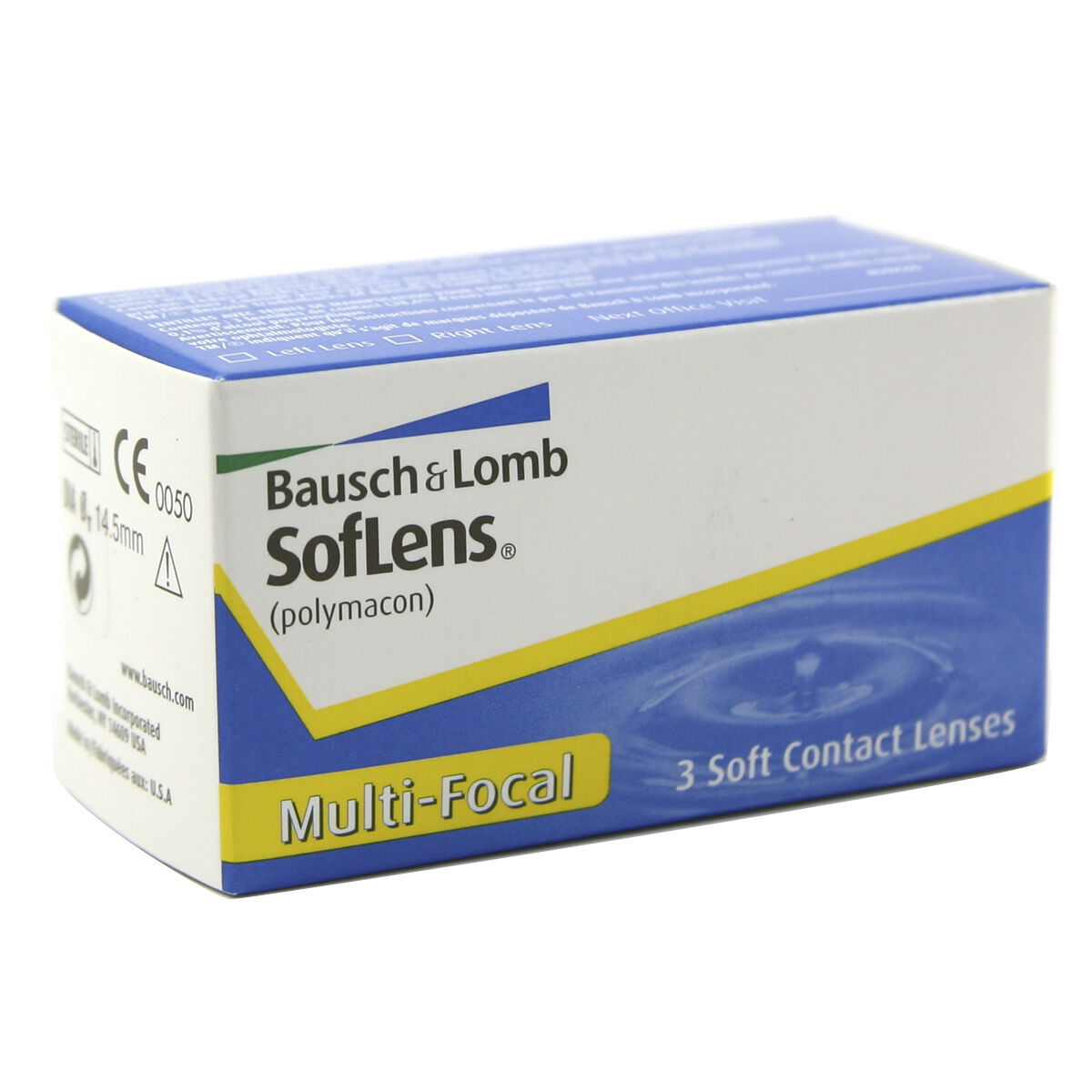 Bausch & Lomb Soflens Multi Focal (3 Contact Lenses), Bausch & Lomb, Monthly Multifocal Lenses, Polymacon
