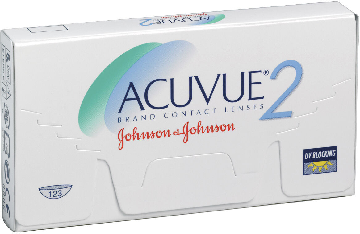 Acuvue 2 (6 Contact Lenses), Johnson & Johnson, Two weekly Lenses, Etafilcon A