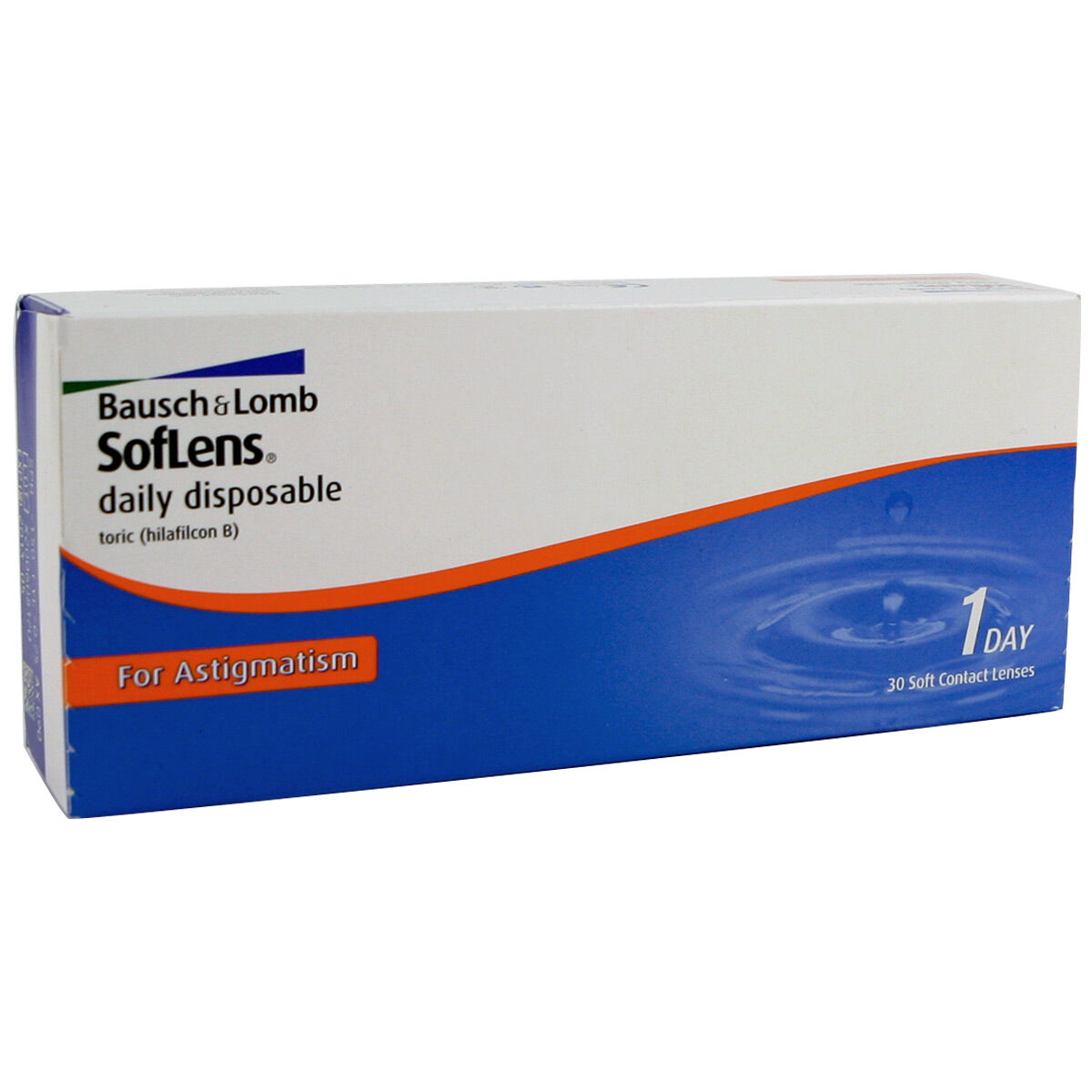 Bausch & Lomb Soflens Daily Disposable Toric (30 Contact Lenses), Bausch & Lomb Daily Toric Lenses, Hilafilcon B