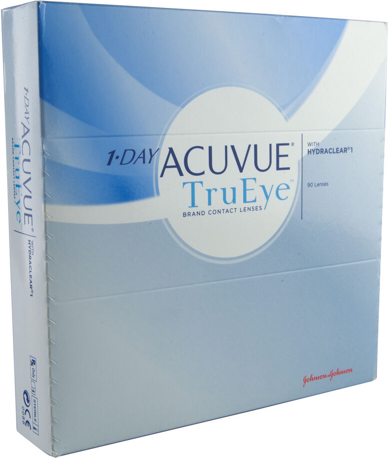 Acuvue 1 Day Acuvue Trueye (90 Contact Lenses), Johnson & Johnson Silicone Hydrogel Daily Lenses, Narafilcon A Acuvue 1 Day Acuvue Trueye (90 Contact Lenses), Johnson & Johnson Silicone Hydrogel Daily Lenses, Narafilcon A