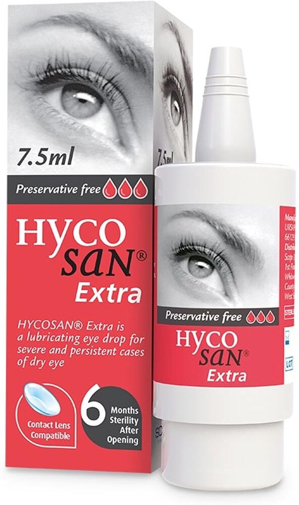 Scope Hycosan Extra Eye Drops (7.5ml), Dry Eye Relief, Preservative Free