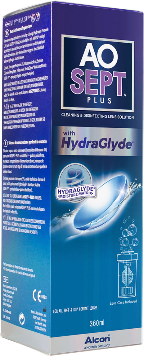 Alcon AOSept Plus with HydraGlyde (360ml), Contact Lens Solution Alcon AOSept Plus with HydraGlyde (360ml), Contact Lens Solution