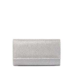 Forever New Women's Hannah Foldover Clutch Bag in Silver Metal/Polyester