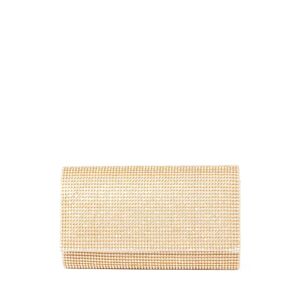 Forever New Women's Hannah Foldover Clutch Bag in Gold Outer/Polyester