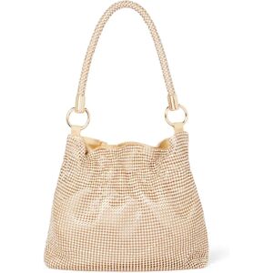 Forever New Women's Jess Sparkle Bag in Gold Metallic fibre/Polyester