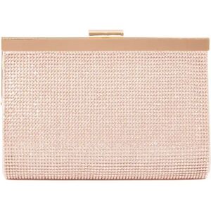 Forever New Women's Lucy Sparkle Clutch Bag in Rose Gold Glass/Metallic fibres/Polyester