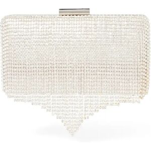 Forever New Women's Florence Tassle Hardcase Bag in Silver/Crystal Glass/Metallic fibres/Polyester