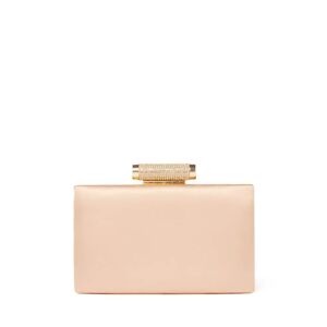 Forever New Women's Jacqui Crystal Clasp Hardcase Clutch Bag in Rose Polyurethane/Polyester