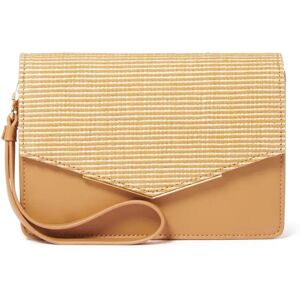 Forever New Women's Waverly Weave Phone Purse in Natural/Tan Polypropylene/Polyurethane/Polyester