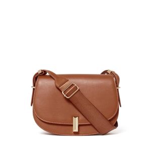Forever New Women's Amber Saddle Bag in Tan Polyurethane/Polyester