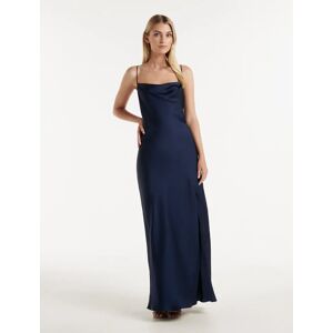 Forever New Women's Blair Back-Detail Maxi Dress in Navy, Size 16 Polyester/Viscose/Polyester