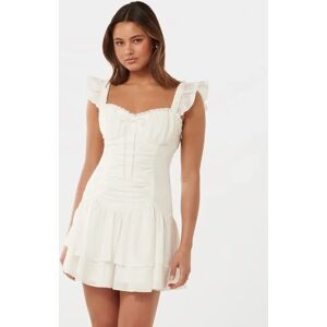 Forever New Women's Skye Mini Dress in Ivory, Size 16 Main/Cotton