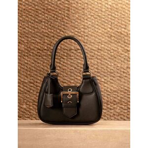 Forever New Women's Signature Madison Buckle Moon Bag in Black