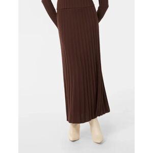 Forever New Women's Sylvie Petite A-Line Knit Skirt in Chocolate, Size Small Viscose/Polyamide