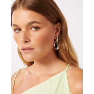 Forever New Women's Signature Lara Large Angular Hoop Earrings in Silver 100% Recycled Zinc