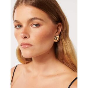 Forever New Women's Signature Liv Oversized Round Stud Earrings in Gold 100% Recycled Zinc