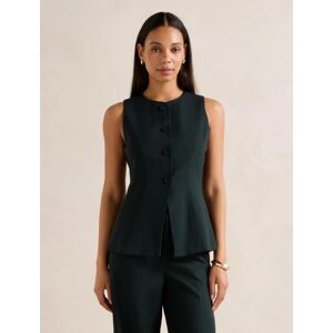 Forever New Women's Hendrix Long Waistcoat in Emerald Green Suit, Size 14 Recycled Polyester/Viscose Forever New Women's Hendrix Long Waistcoat in Emerald Green Suit, Size 14 Recycled Polyester/Viscose