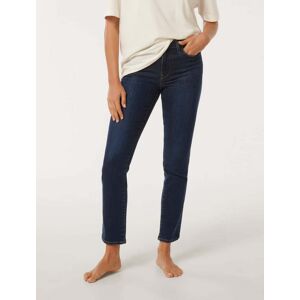 Forever New Women's Fran Straight-Leg Cropped Jeans in Mid Wash, Size 10 Cotton/Lyocell/Polyester Forever New Women's Fran Straight-Leg Cropped Jeans in Mid Wash, Size 10 Cotton/Lyocell/Polyester