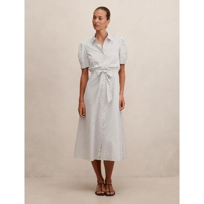 Forever New Women's Harper Draw Cord Midi Dress in Archer Spot, Size 10 Cotton/Viscose Forever New Women's Harper Draw Cord Midi Dress in Archer Spot, Size 10 Cotton/Viscose