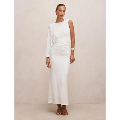 Forever New Women's Fleur Cape Shoulder Maxi Dress in Porcelain, Size 16 Main/Polyester Forever New Women's Fleur Cape Shoulder Maxi Dress in Porcelain, Size 16 Main/Polyester