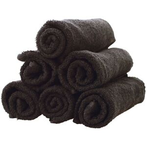 Various Classic Hair Towel Black x12