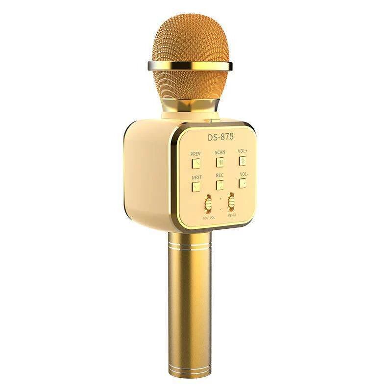 ArmadaDeals Home Built-in Audio Bluetooth Player Wireless Handheld Microphone, Gold