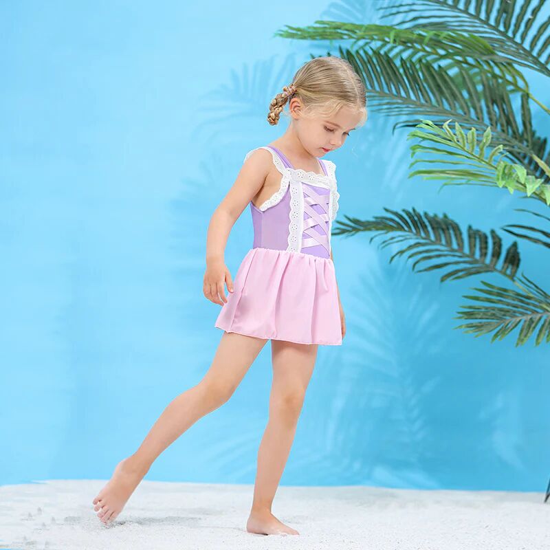ArmadaDeals Summer Girls Elsa Anna Snow White Princess Bikinis Set Swimwear, Rapunzel / 140cm
