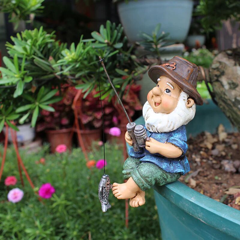 ArmadaDeals Garden Gnomes Ornaments Outdoor Gardening Dwarf Set Micro Landscape Decoration, Type 2