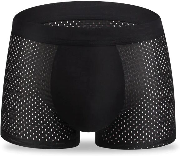 ArmadaDeals 3 Pack Men's Boxer Briefs Ice Silk Mesh Breathable Underwear, Black / 4XL