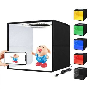 ArmadaDeals 25cm Studio Photo Ring LED Light Box 12-Color Backgrounds Tabletop Lightbox Photography Soft Shooting Tent Box