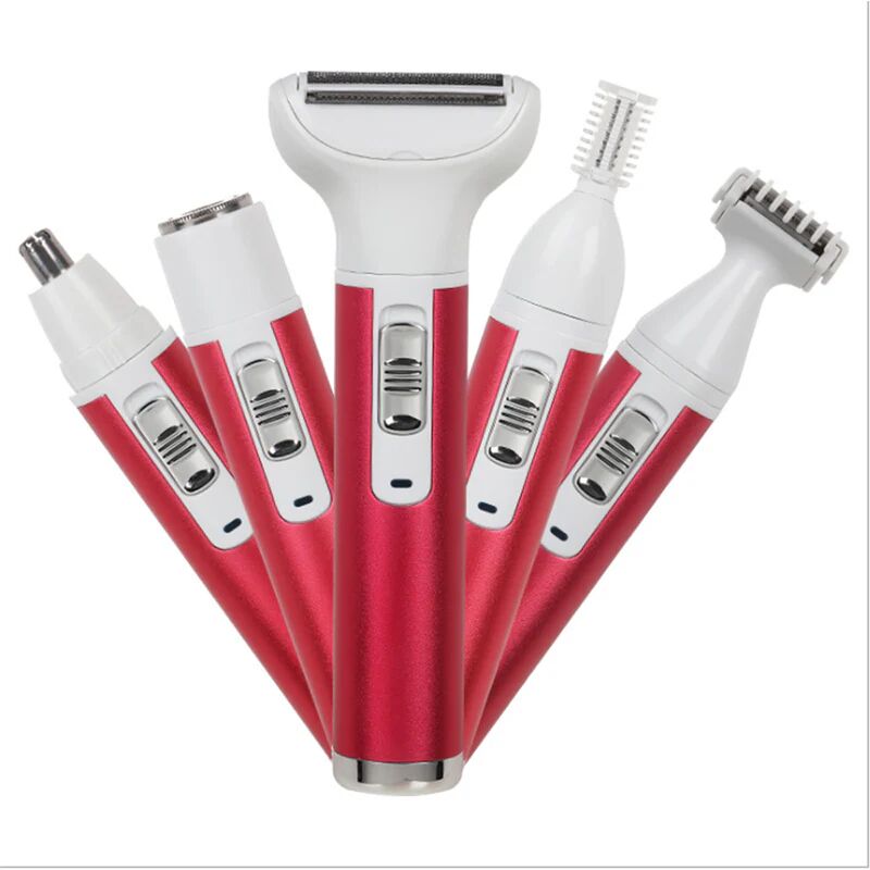 ArmadaDeals Lady Shaver 5 in 1 USB Rechargeable Hair Remover Eyebrow Nose Hair Trimmer