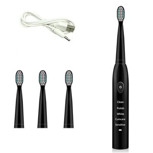 ArmadaDeals Electric Toothbrush Rechargeable Waterproof Sonic Toothbrush 5 Modes, Black