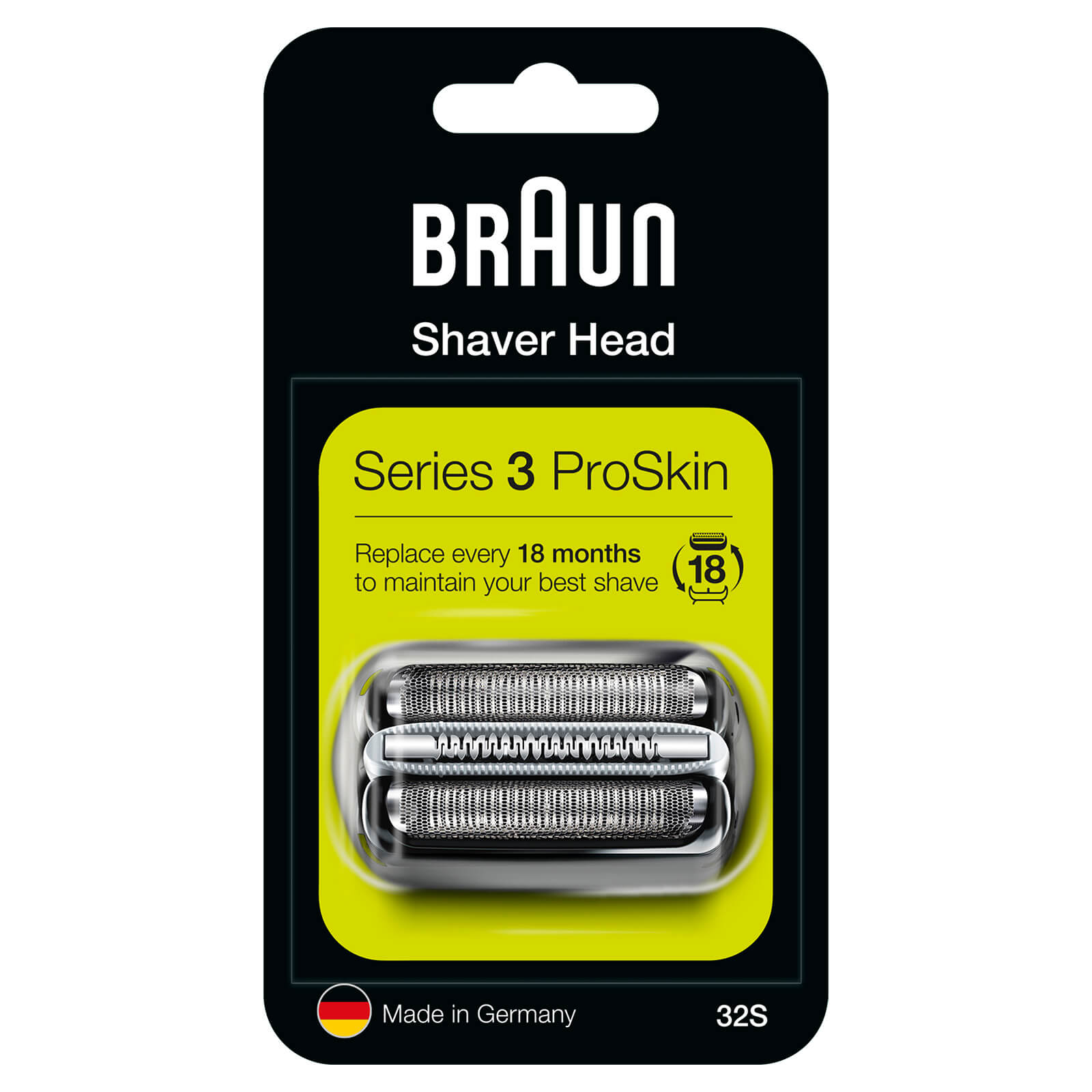 Braun Series 3 32S Electric Shaver Head Replacement - Silver
