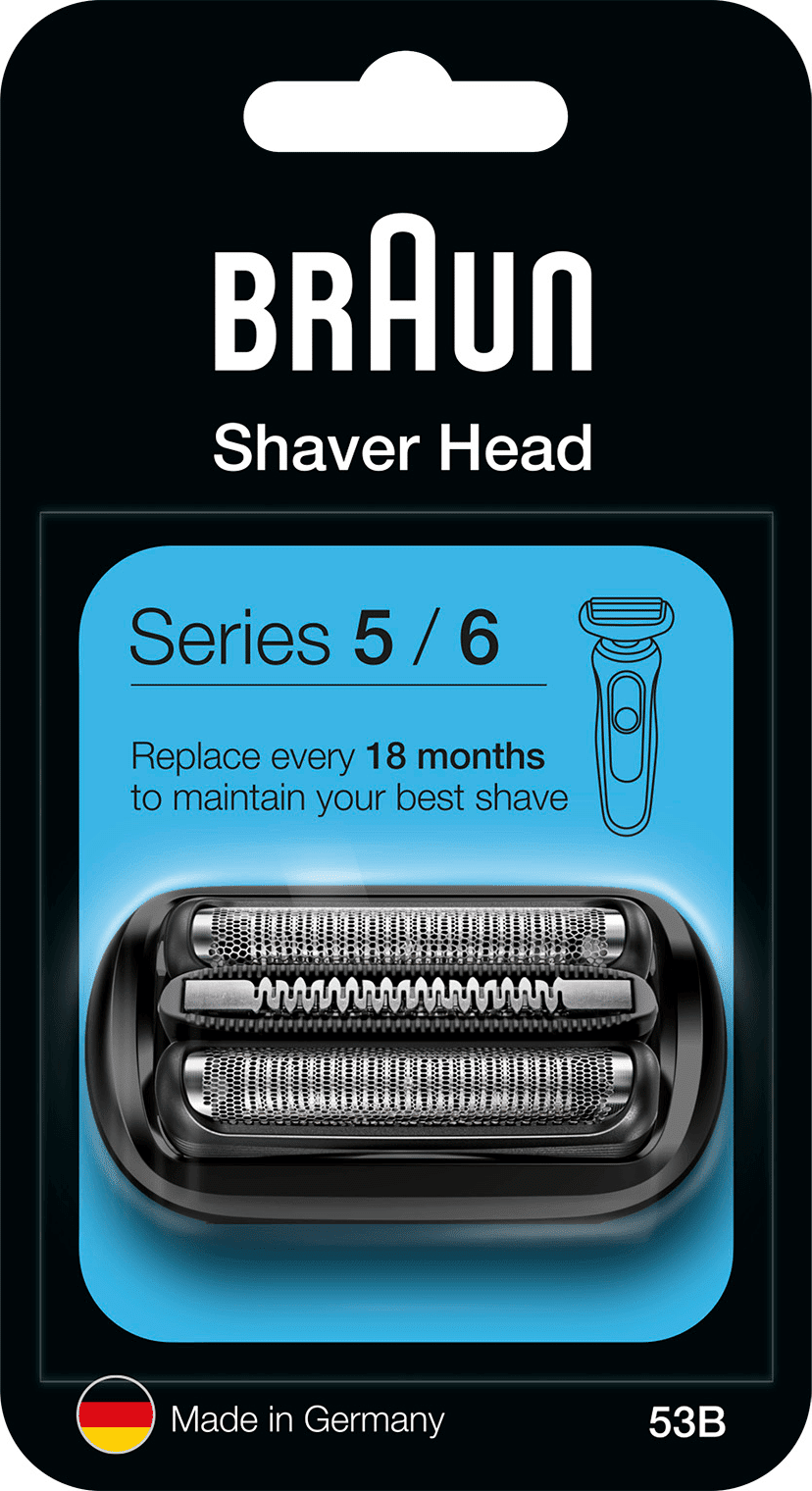 Braun Series 5 53B Electric Shaver Head Replacement - Black