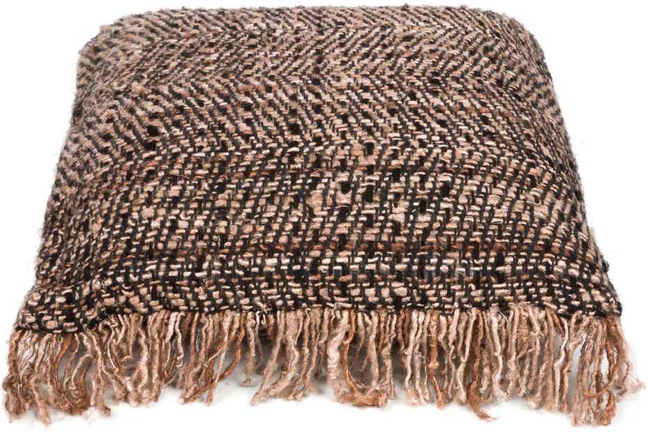 BazarBizar Beige Oh Em Gee Cotton Cushion - Black Copper / 40cm x 40cm