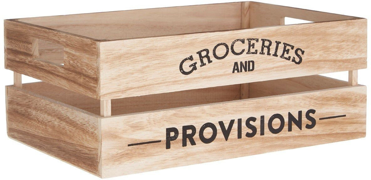 HoF Living Grey Fruit & Vegetable Groceries Crate - Groceries & Provisions Natural Crate HoF Living Grey Fruit & Vegetable Groceries Crate - Groceries & Provisions Natural Crate