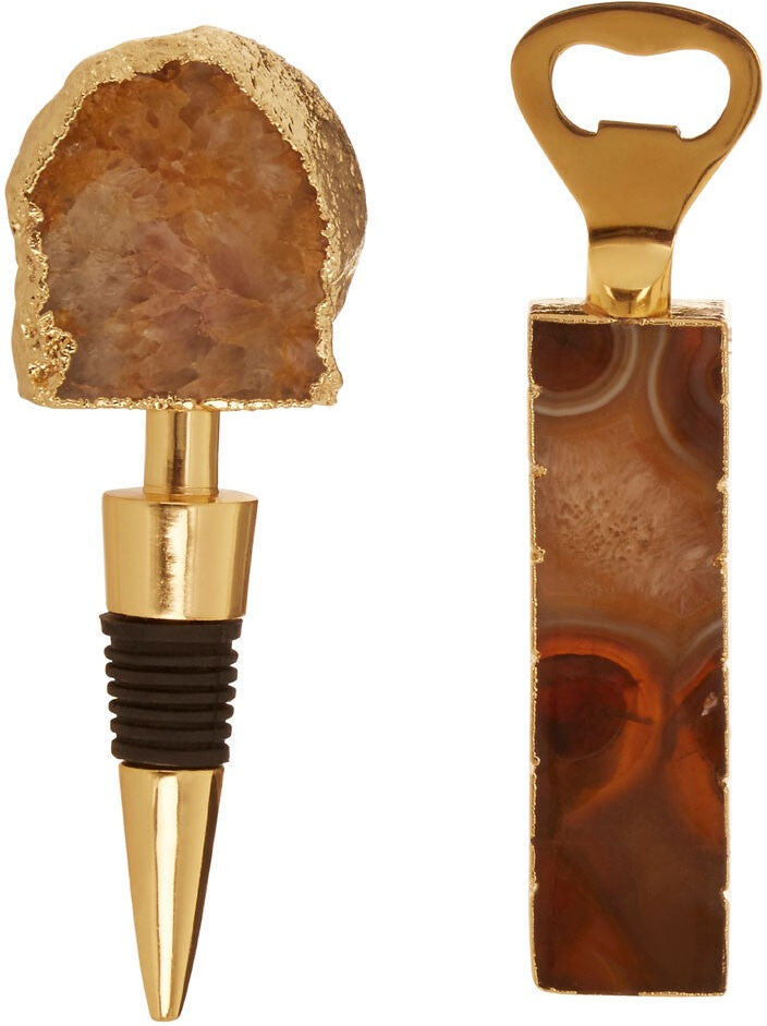 HoF Living Grey Agate Bottle Opener & Stopper - Natural HoF Living Grey Agate Bottle Opener & Stopper - Natural