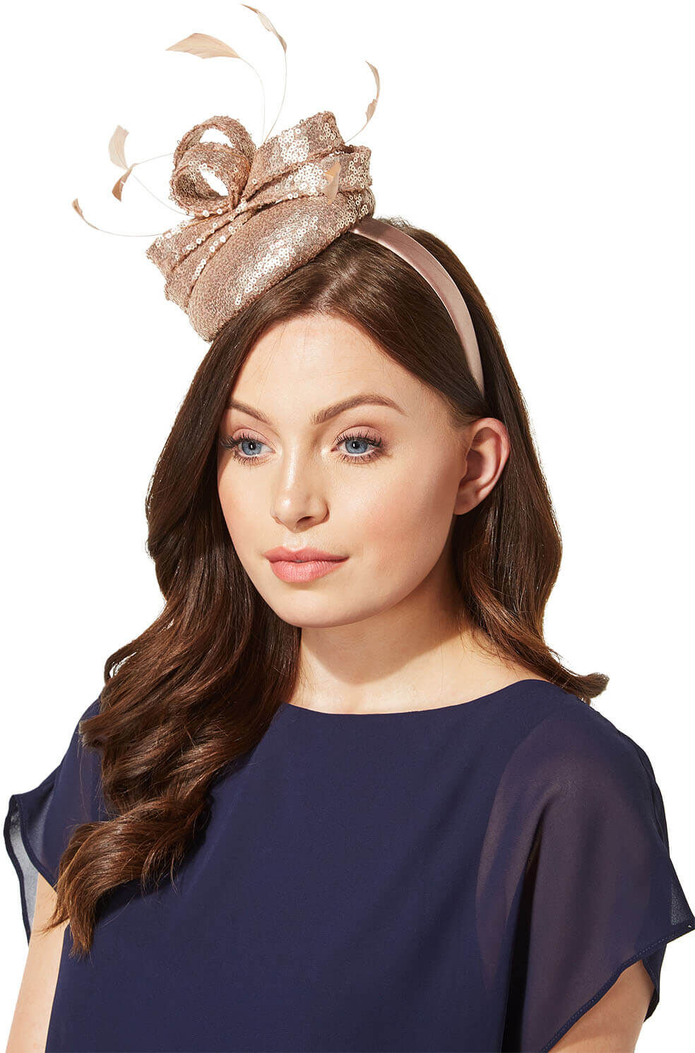 Roman Originals Sequin Pillbox Fascinator