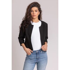 Roman Tailored Jacquard Jacket in Black 20 female